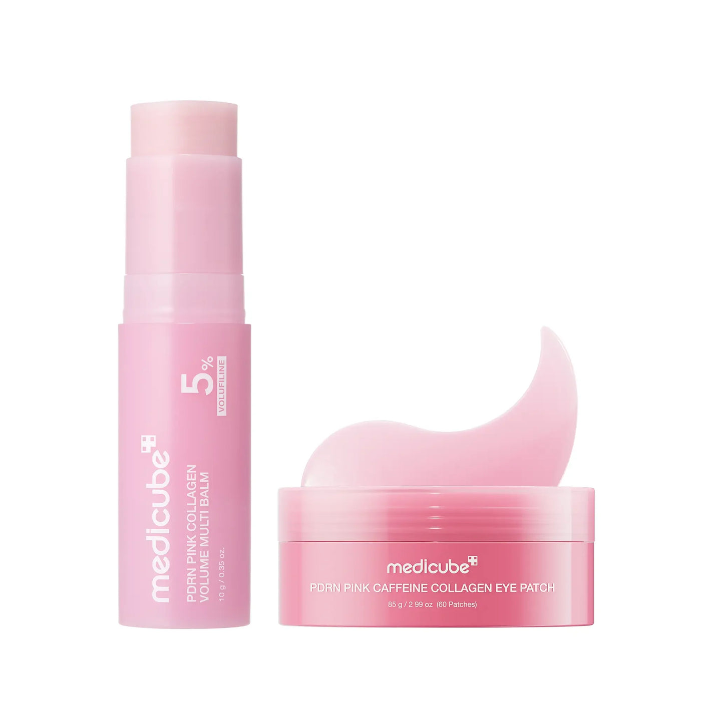Medicube PDRN Pink Collagen Volume Multi Balm - All-in-One Volufiline, PDRN, and NAD Stick for Youthful Skin, Fine Line Reduction, Firming, and Anti-Aging Care for Under-Eyes, Neck, Forehead, Smile Lines, and Lips - Korean Skincare